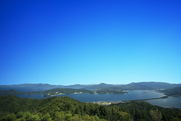 丹後半島青空と蒼海