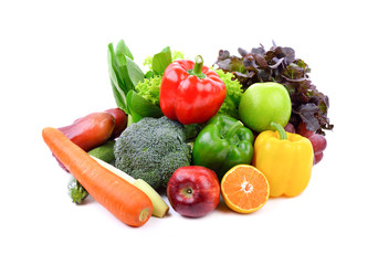 vegetable on white background