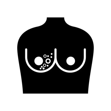 recommend clip art: female torso with breast cancer examining vector illustration design