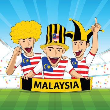 Malaysia Flag soccer support