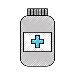bottle drug isolated icon vector illustration design