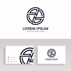 Clean circle Z letter logo sign company icon symbol.