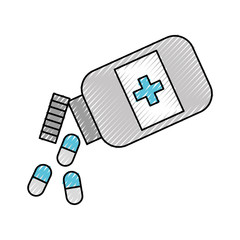 bottle drug isolated icon vector illustration design
