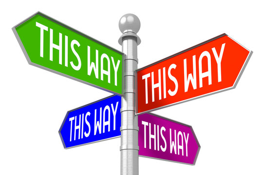 This way - colorful signpost