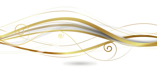 Welle Wellen Hintergrund Band Banner Gold Hintergrund Fest Festlich