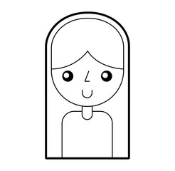 cute woman avatar character vector illustration design
