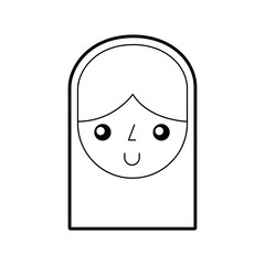 cute woman avatar character vector illustration design