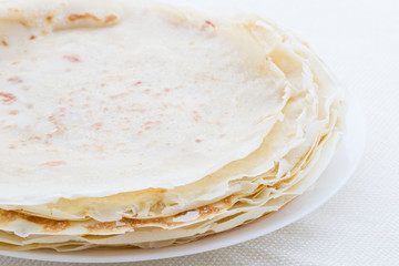 Stack of Russian-style pancakes