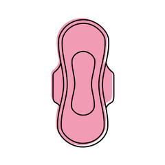 Female hygienic towel with wings vector illustration design