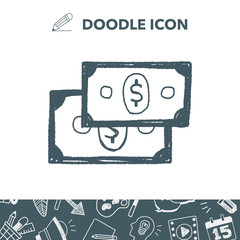 money bill doodle drawing