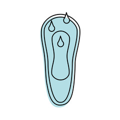 Female hygienic towel with drops blood vector illustration design