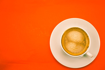 Cup of coffee on background