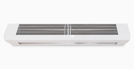 Air door, air curtain isolated on white with clipping path