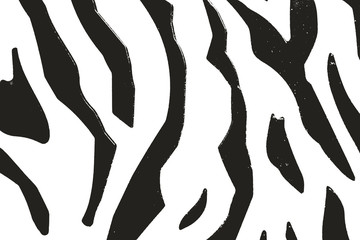 Zebra texture black and white glossy background