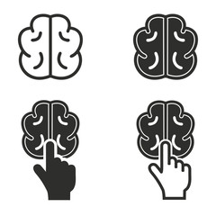 Brain icon set.
