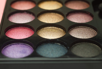 palette shadow eyes  makeup closeup