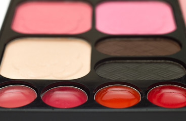 palette shadow eyes  makeup closeup
