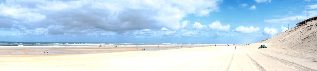 Crédence de cuisine en verre imprimé Côte Nuages et coucher de soleil sur les bords de plages de l'océan