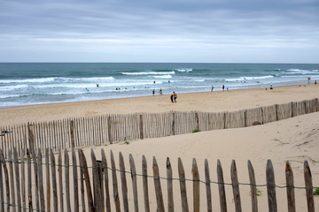 paysage de la dune de sable de la cote océan