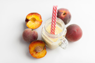 Glass of peach fresh