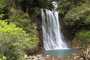 Naklejka na ściany i meble Maruo waterfall in Kirishima Japan