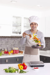 Portrait of a man cooking