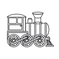 Vintage train vector icon.