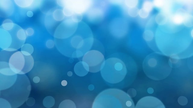 Abstract blue defocused blur bokeh light background – winter, Christmas background
