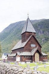 Fototapeta na wymiar Stavkirke in Norway