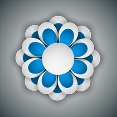 Paper graphic of flower geometric art.