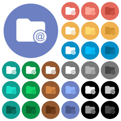 Directory email round flat multi colored icons
