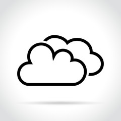 clouds icon on white background