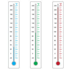 thermometers on white background vector illustration
