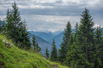 The mountains of Alps in Bavaria, Germany