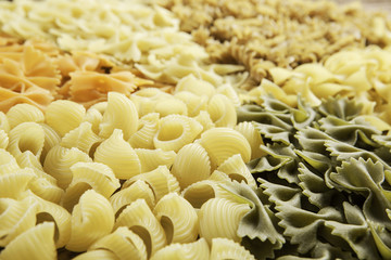 Close of uncooked macaroni