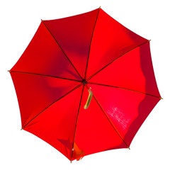  parasol rouge, fond blanc 