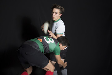 Fotos de estudio de jugadores de rugby