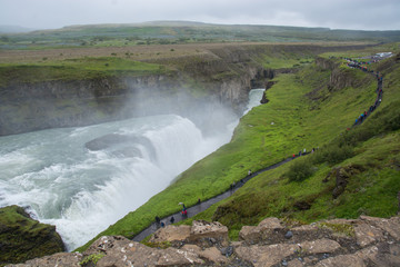 Gullfoss waterfall located in the canyon of Hvita river, Iceland