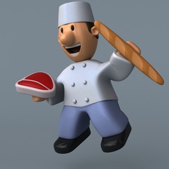 Cartoon baker - 3D Illustration