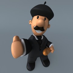 Cartoon businessman - 3D Illustration