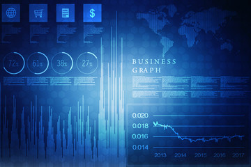 Fototapeta premium 2d illustration business graph