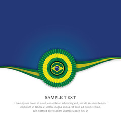 Abstract color background Brazilian flag vector