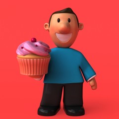 Cartoon character - 3D Illustration