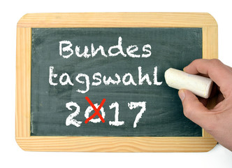 Tafel mit Bundestagswahl 2017