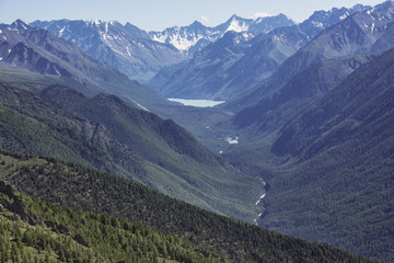 Naklejka premium lake Karateurek. Altai Mountains landscape