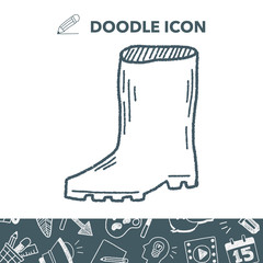 rain boots doodle