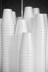 Stack of plastic cups