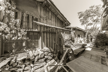 BASSIN D'ARCACHON (France), village ostréicole