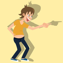 laughing person vector cartoon