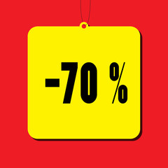 Shopping sale sign marketing -70%